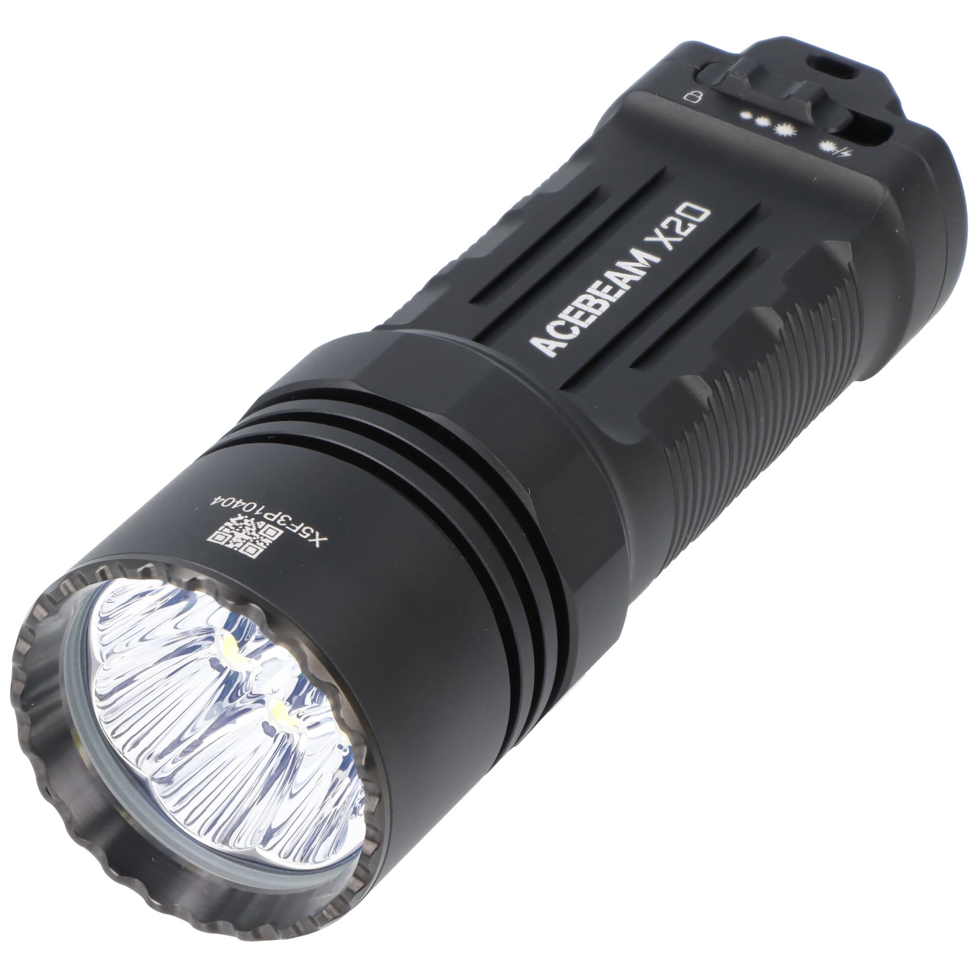 Lampe torche LED AceBeam X20, projecteur tactique, jusqu'à 10000 lumens, piles incluses