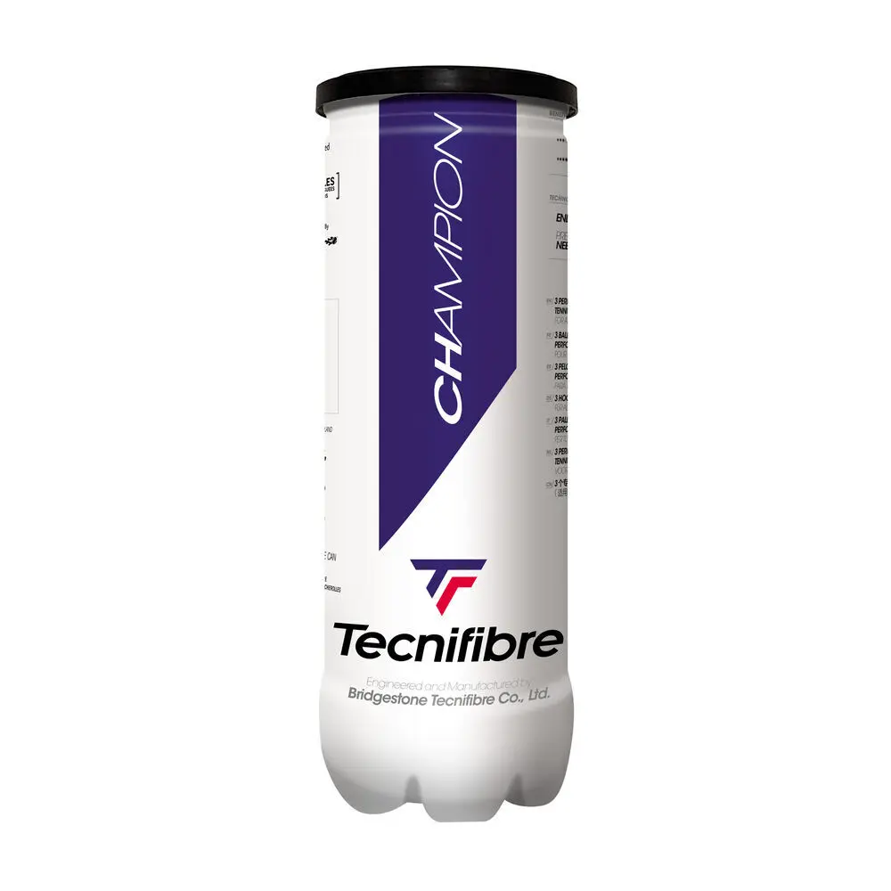 Tube de 3 balles de tennis Tecnifibre Champion