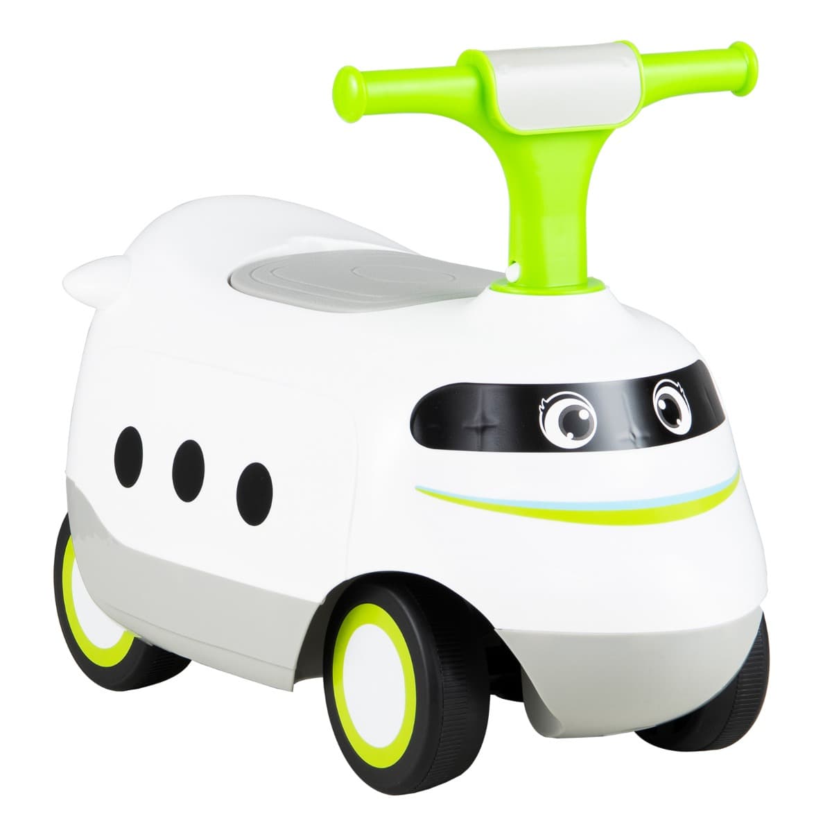 CostwayVoiture à Bascule pour Tout-petits Porteur avec Klaxon et Rangement sous le Siège Voiture Coulissante Pied au Sol pour 19-36 Mois Vert