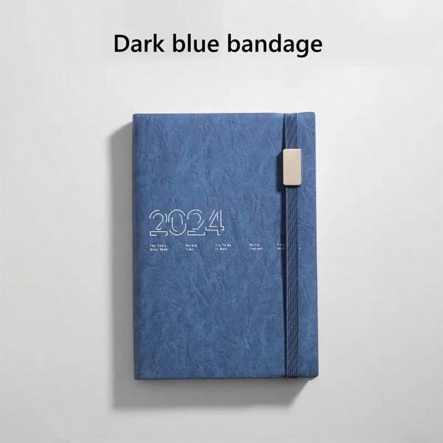 1 pièce Livre de planification de calendrier de bandage A5 2024, cahier, journal, livre de planification pour auto-discipline